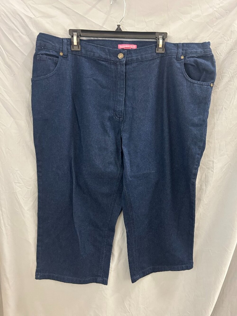Woman Within Capri Button/Elastic Waist Pants Jeans Size 22W